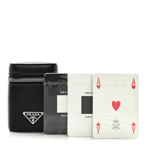 prada kaartspel|Prada Saffiano Playing Cards With Case Black .